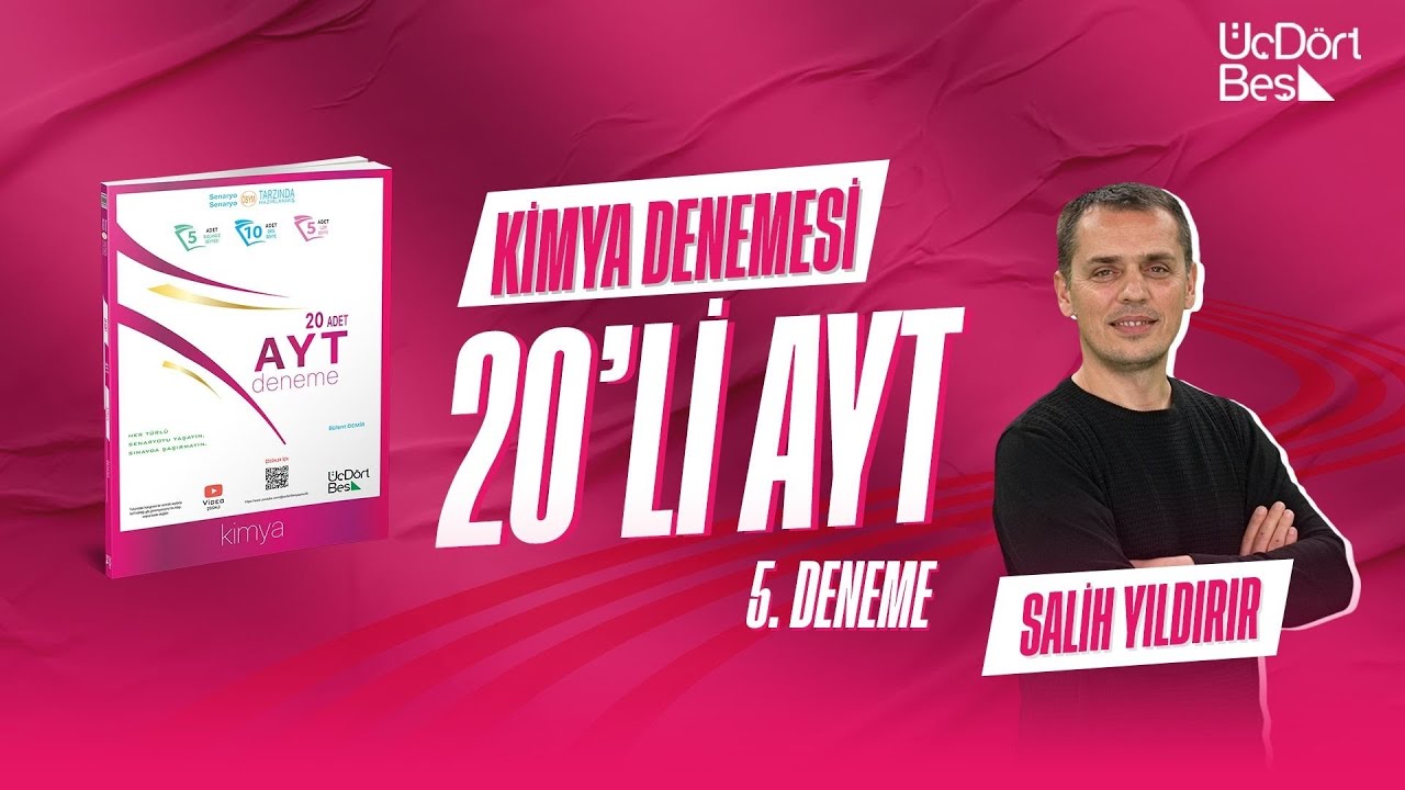 345 YAYINCILIK 20'Lİ AYT KİMYA DENEMESİ | 5. DENEME (2024)