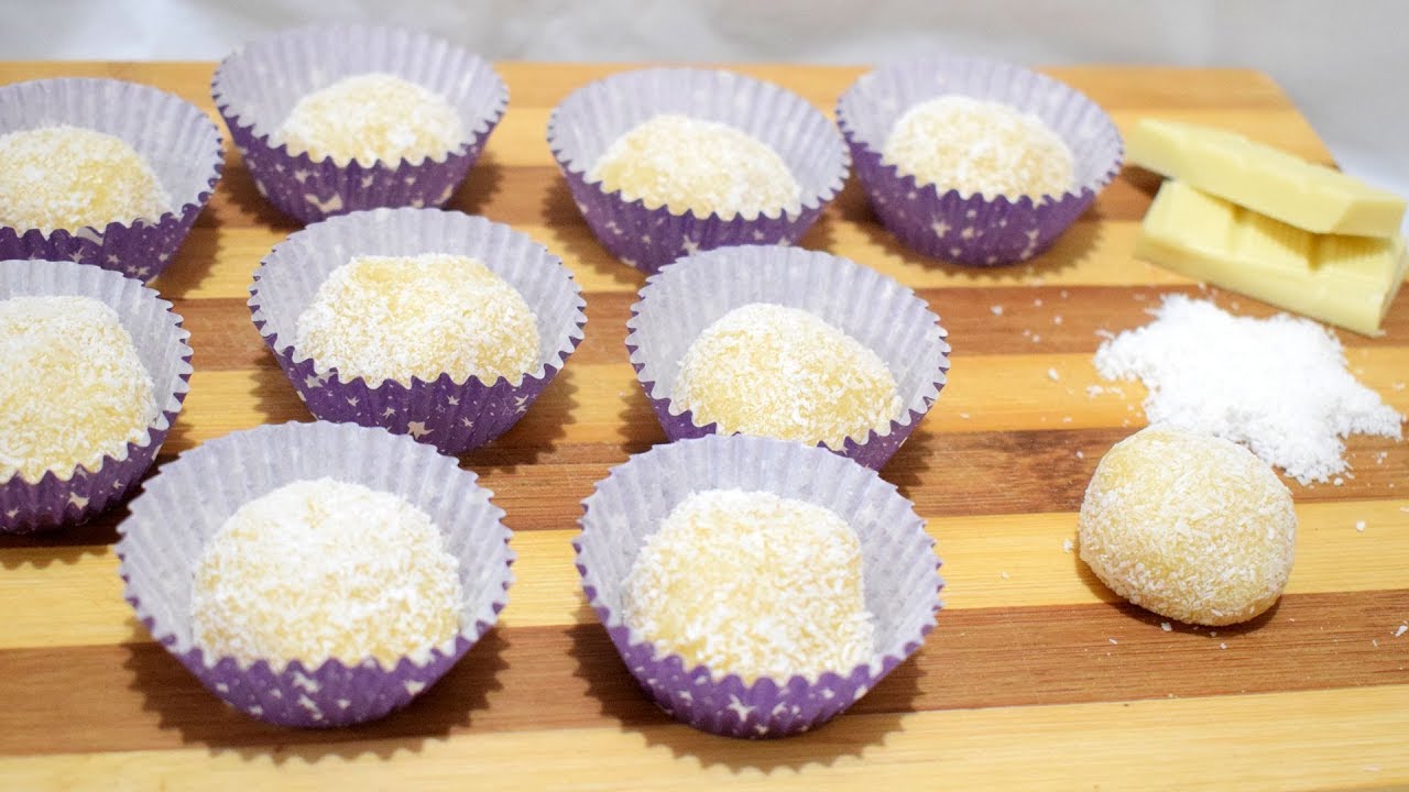 TARTUFI AL CIOCCOLATO BIANCO E COCCO