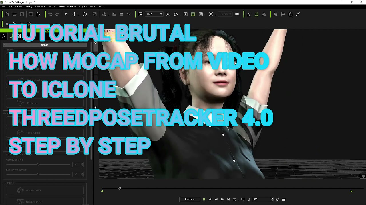 HOW GET MOTION CAPTURE FROM VIDEO TO ICLONE USE THREEDPOSETRACKER 4.0#TUTORIALBRUTAL #FREEDOWNLOAD
