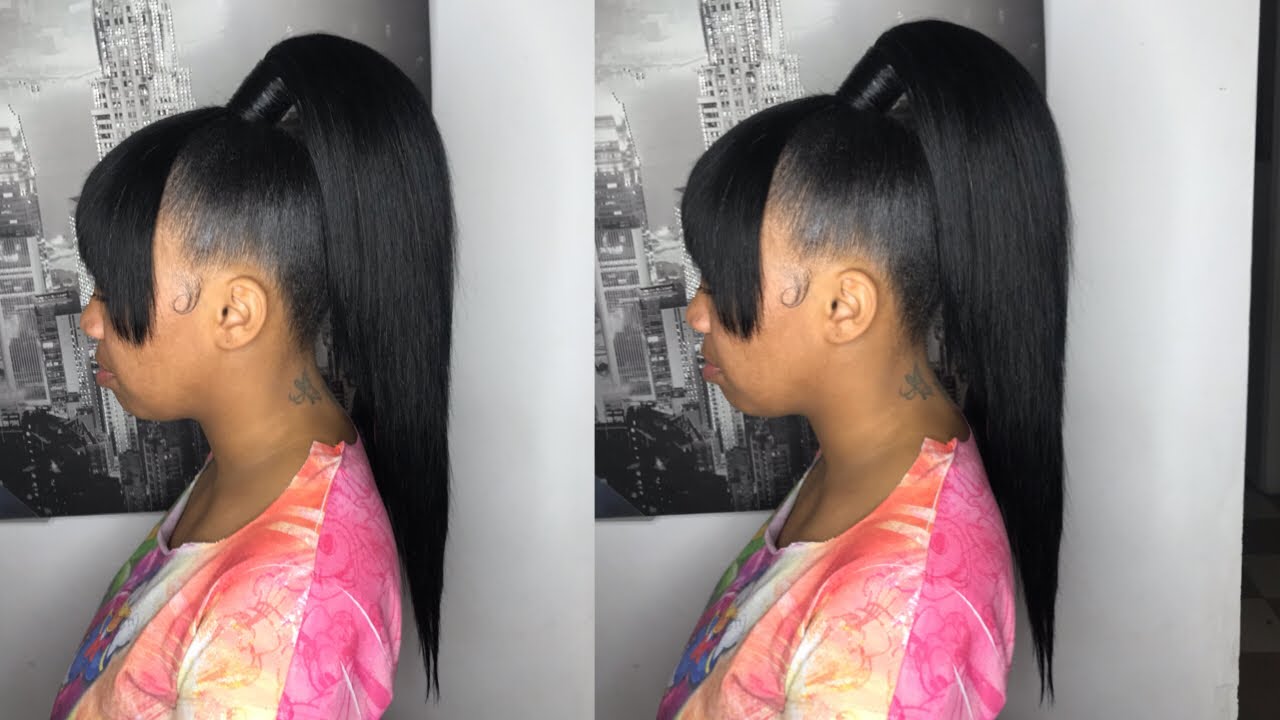 Turning 10 inch into 20 inch high ponytail w/ bang 🌟