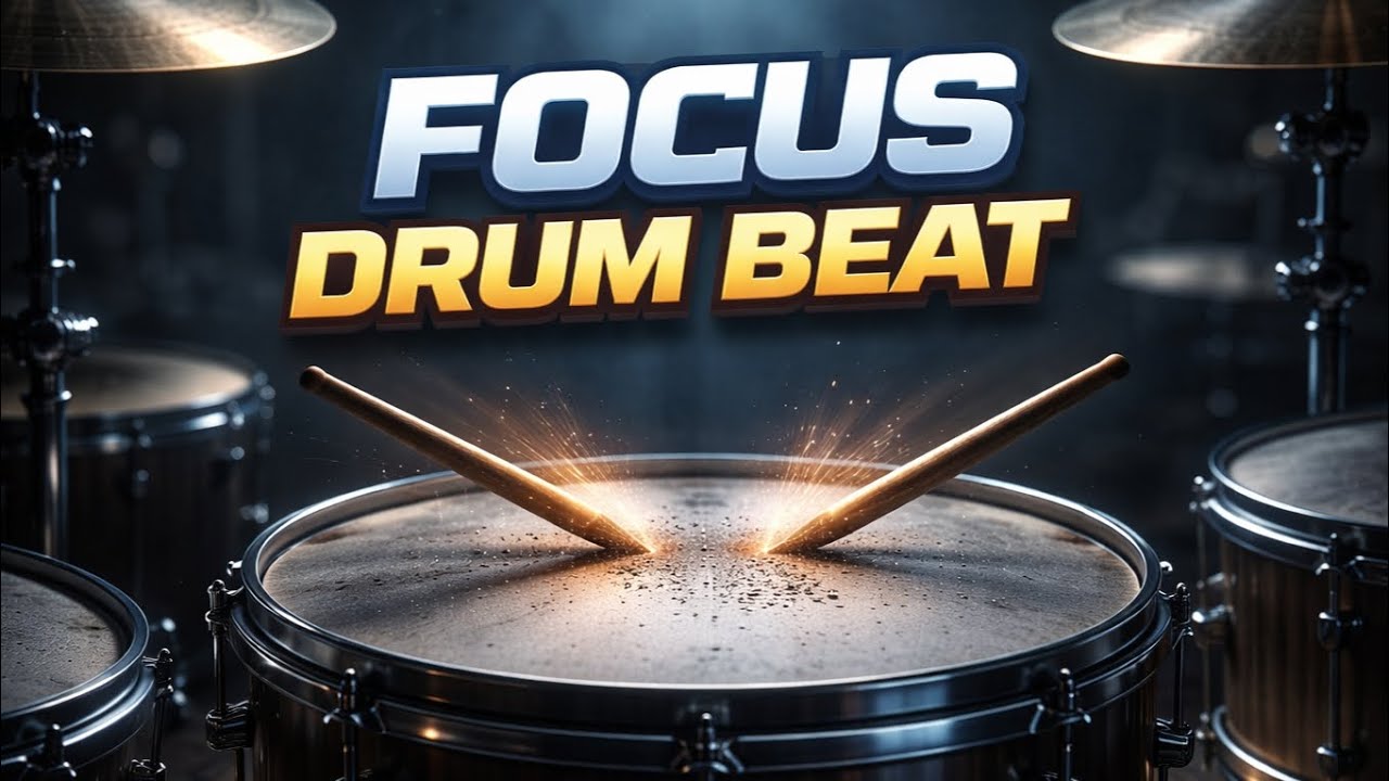 Power Focus Drum Beat | Study & Work Music | 2 Hours