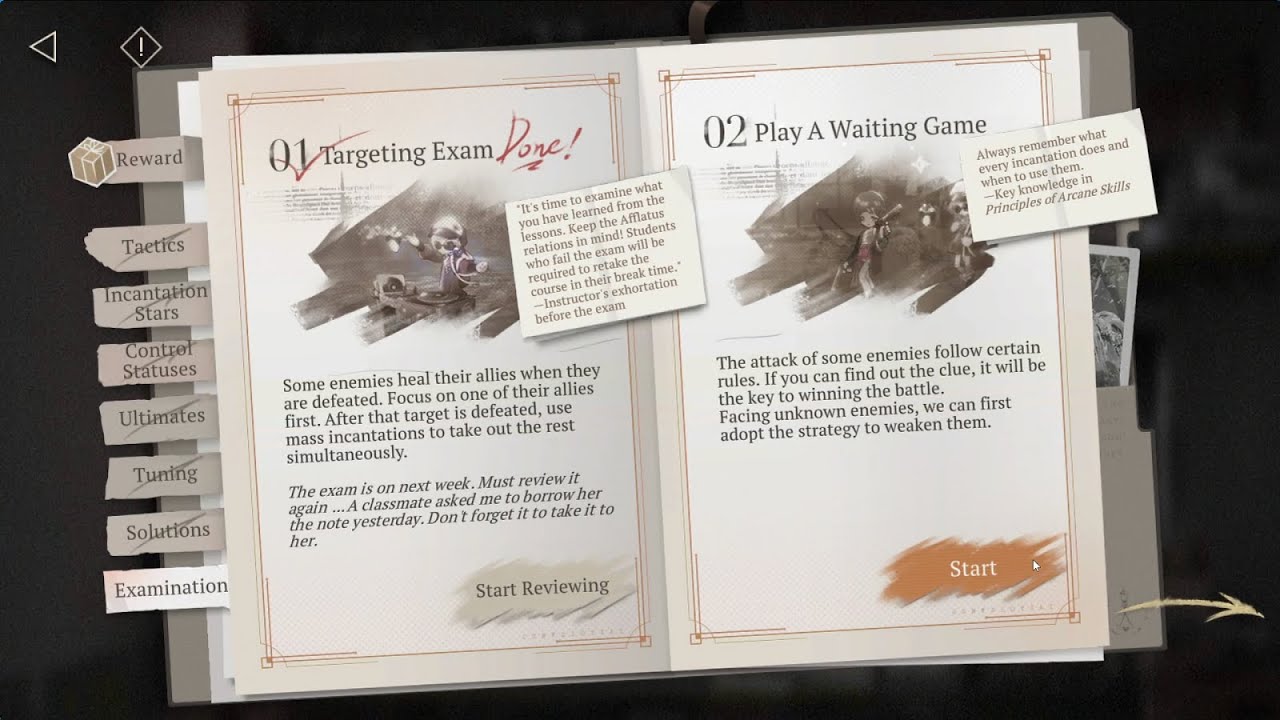 Play a Waiting Game Examination Training | Reverse 1999