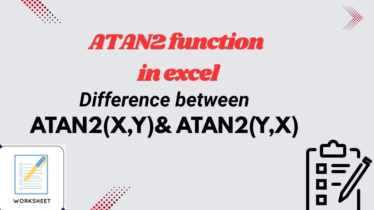 Функция ATAN2 в Excel | Разница между ATAN2(X,Y) и ATAN2(Y,X)# Survey Camp