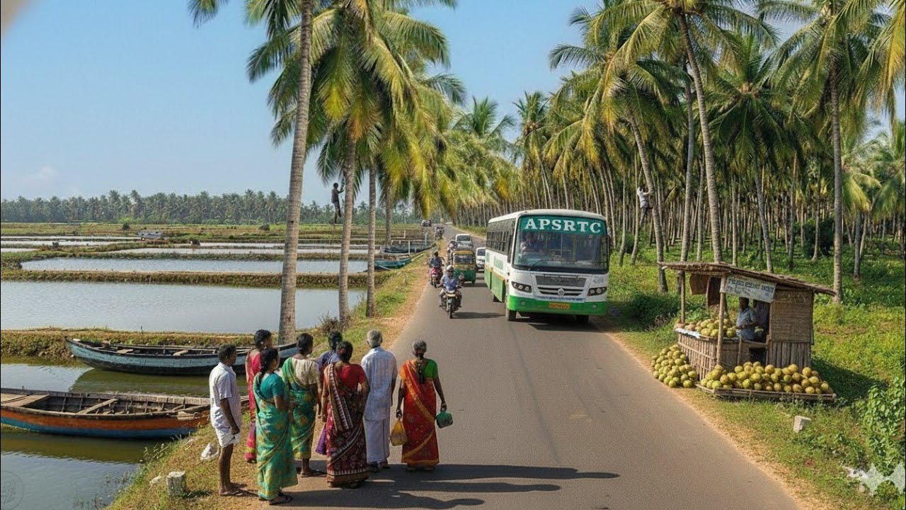 చాలా చాలా బాగుంధీ👌🏻 west godavari | భీమవరం - తాడేపల్లిగూడెం | Andhra Pallevelugu Bus series | Apsrtc