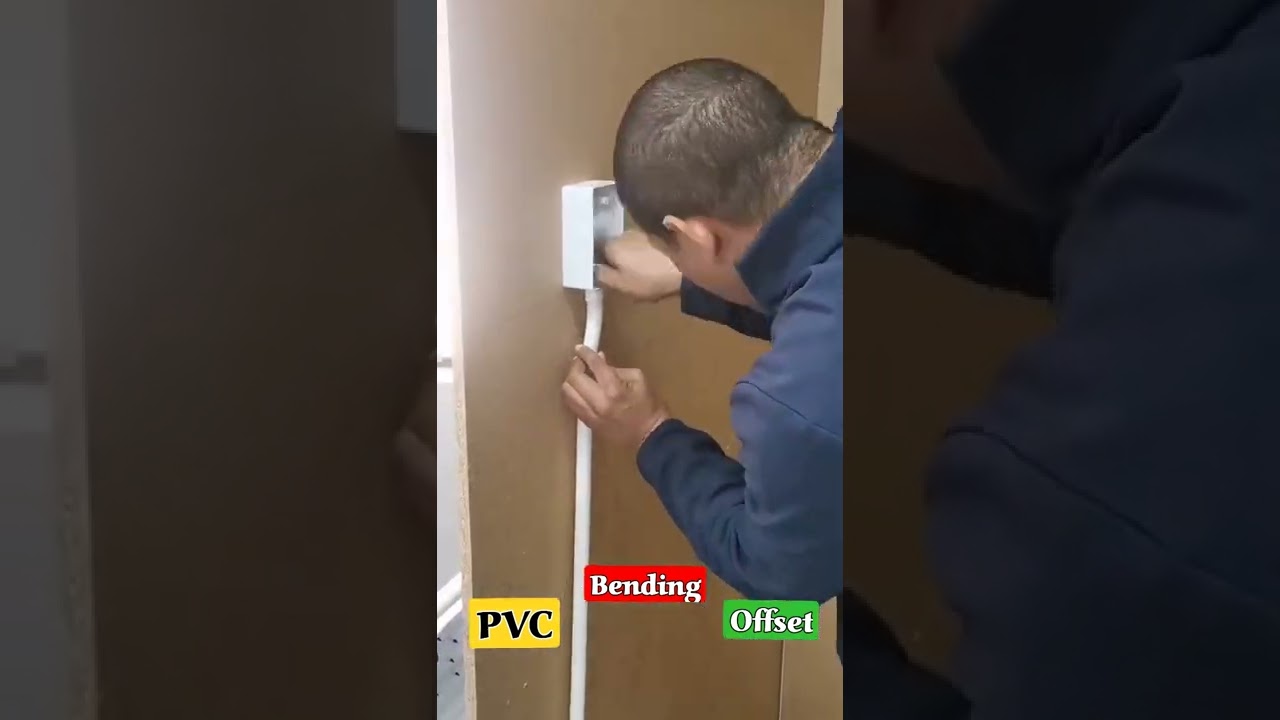 Bending PVC offset.