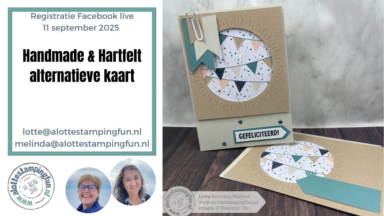 Handmade & Hartfelt alternatieve kaart.