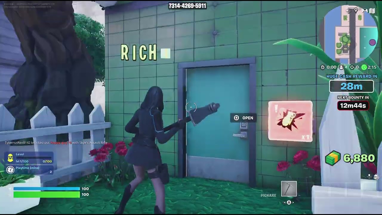 Playing fortnite in the hood.