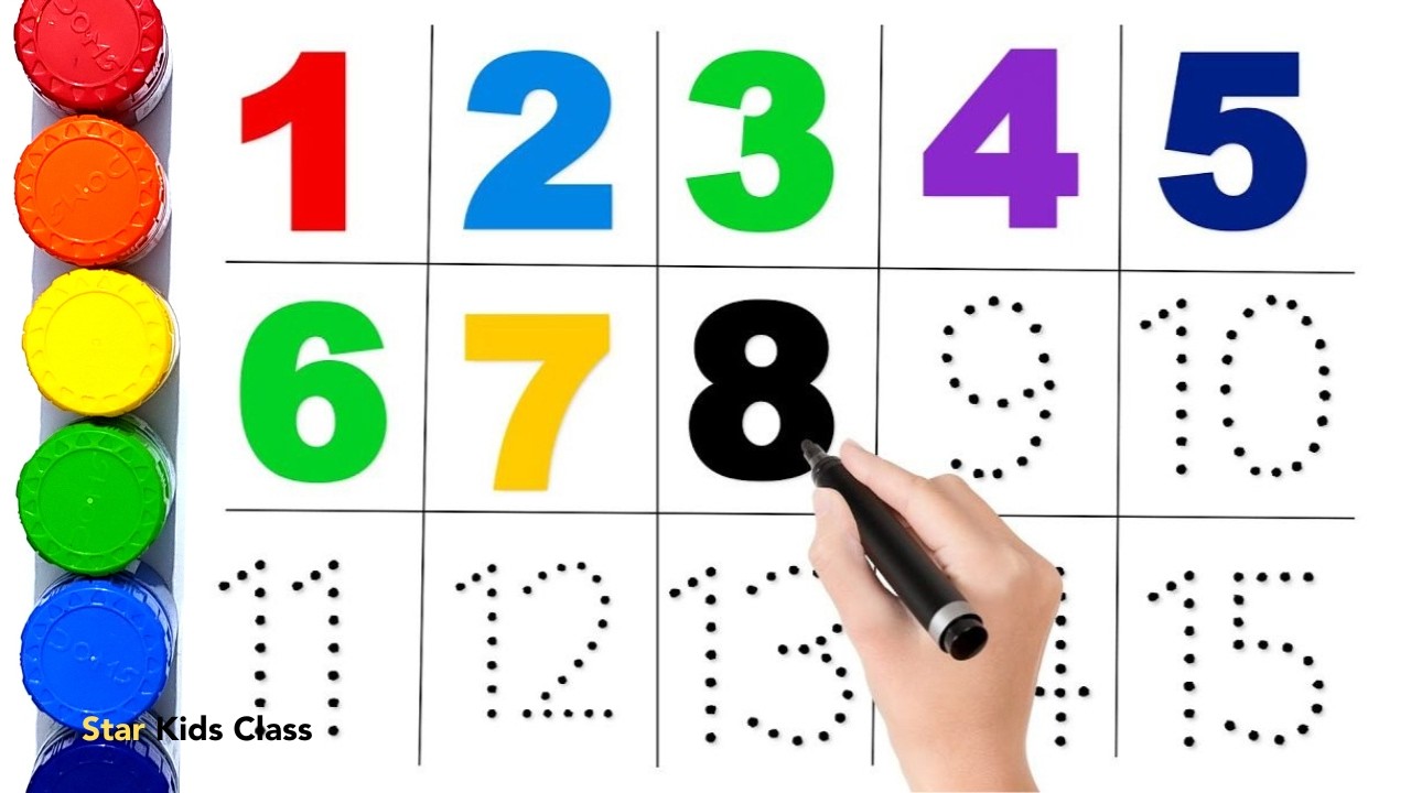 Learn to count, One two three, 123 Numbers, 123, 1 to 100 counting, abc, a to z alphabet - 161