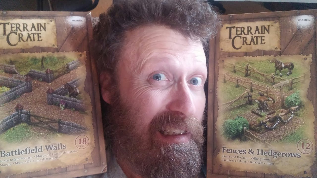 UNBOXING: Terrain Crate by MANTIC, Battlefield Walls, Fences and Hedgerows.