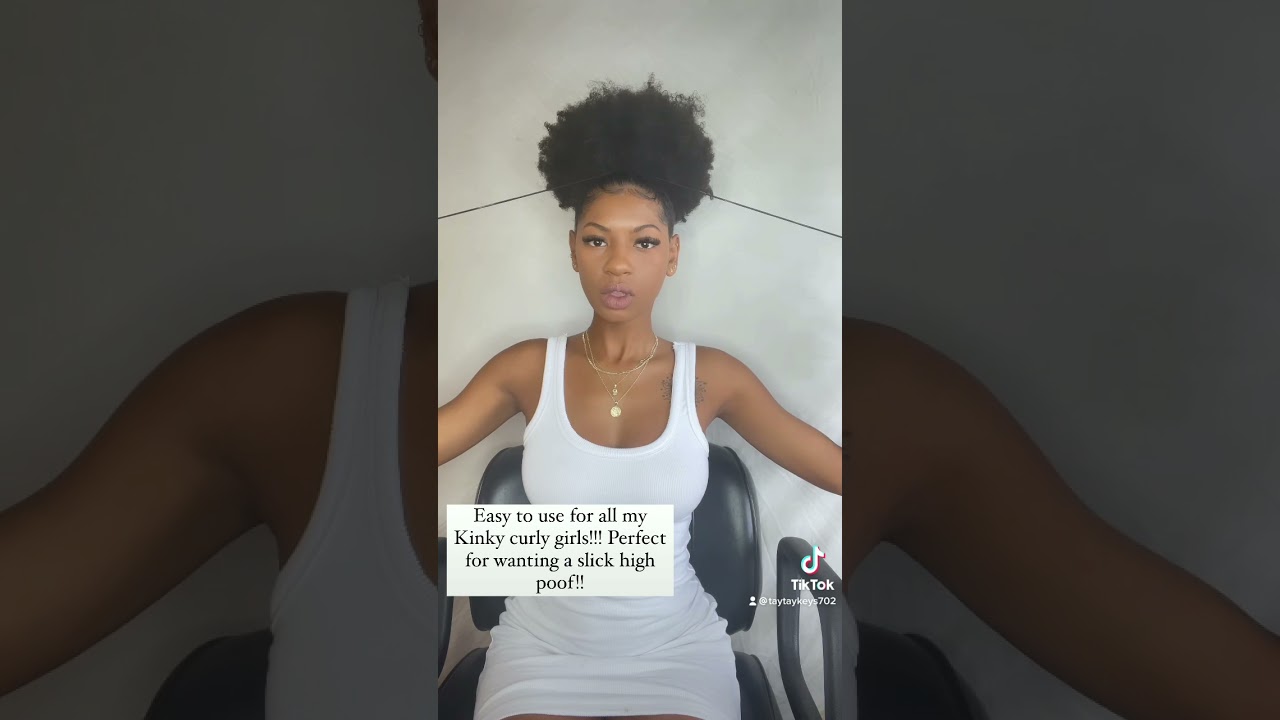 How to do a high puff on 4C hair using KINKY by Keys hair tie!