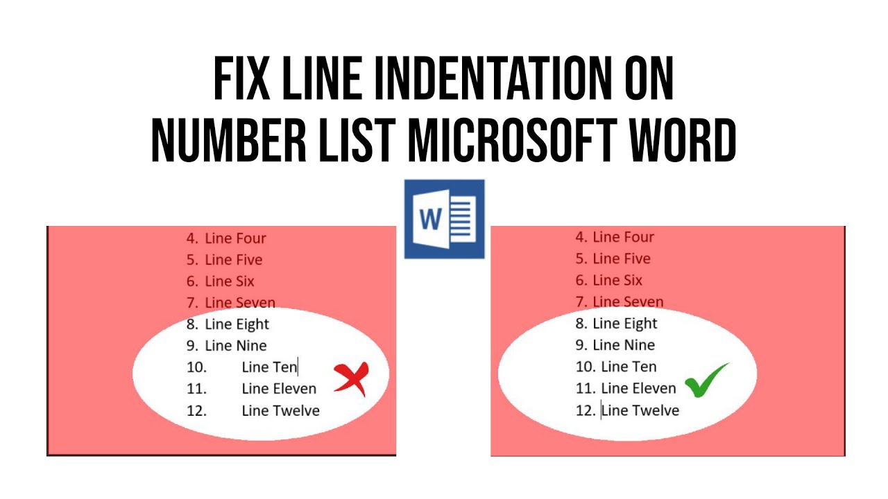 Исправление отступа строки нумерованного списка в Microsoft Word