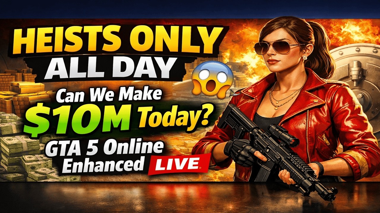 Can We Hit $10M Today? 🔥 HEISTS ONLY Live Grind 🔴 | GTA 5 Online Enhanced @SatishPlayzZ