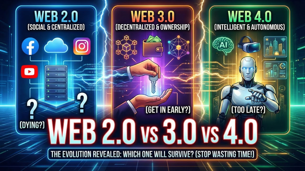 Web 2.0 vs Web 3.0 vs Web 4.0 | The Evolution of the Web: 2.0 to 4.0
