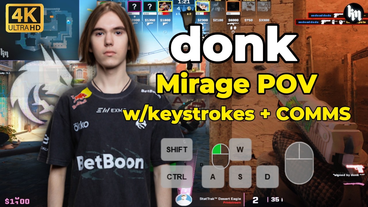 Tough Game! donk+magixx with Keystrokes ON | FACEIT avg 3711 Elo  | Ep.25 #cs2 #donk #pov
