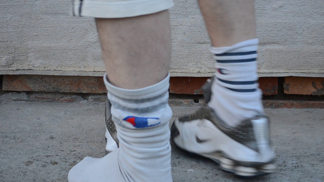Nike shox and dirty champion long socks