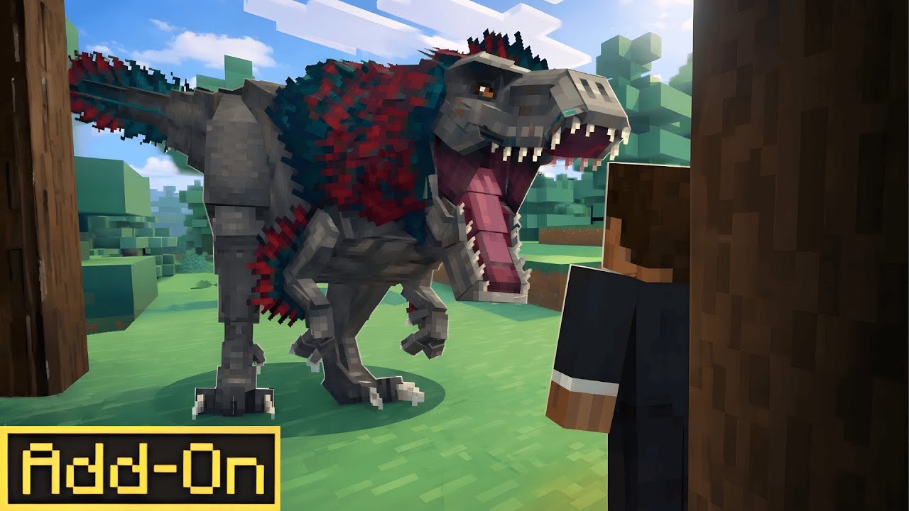 🔥 ЛУЧШИЙ МОД С ДИНОЗАВРАМИ для Minecraft Bedrock - Демонстрация дополнения DINOSAUR HUNTER
