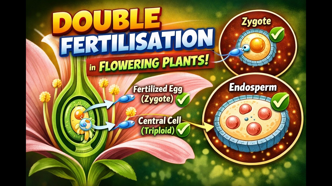 Double Fertilization of flowering plants