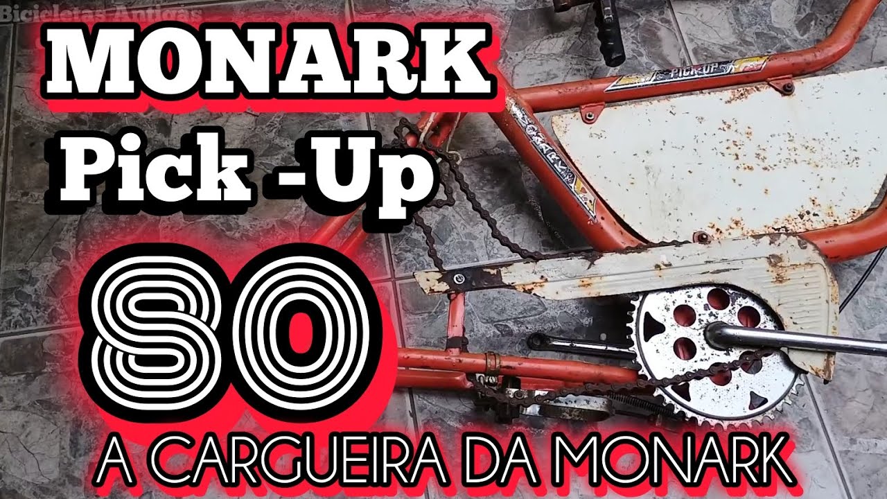 Bicicleta cargueira antiga Monark Pick-Up 80