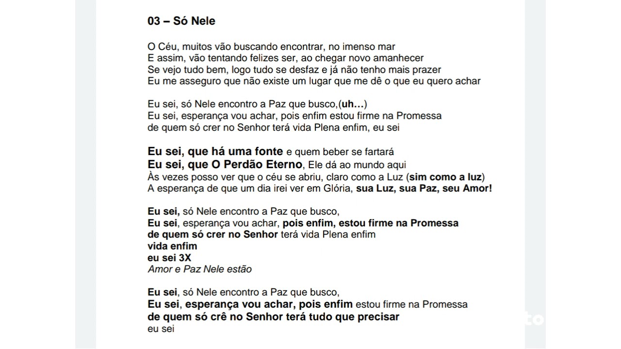 03 - SÓ NELE (Álbum 3:16 - Os Números da Esperança) GRUPO HERMOM