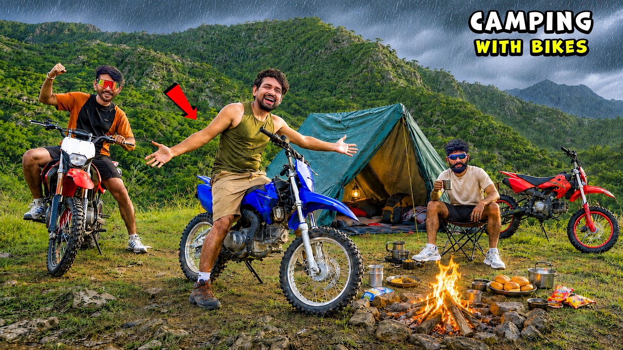 24 Hours Camping With Dirt Bikes - भाई, मज़ा आ गया | 😍