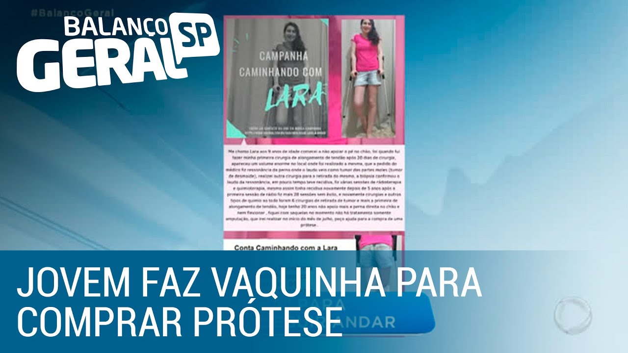 Estudante organiza vaquinha virtual para comprar prótese após amputação