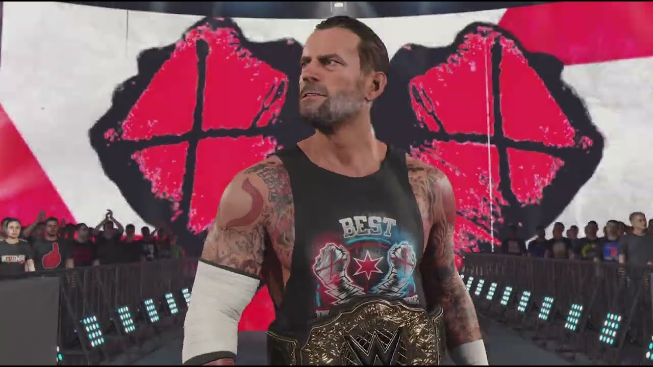 WWE 2K25 Roman Reings Vs CM Punk For the WWE Championship Hell in a Cell