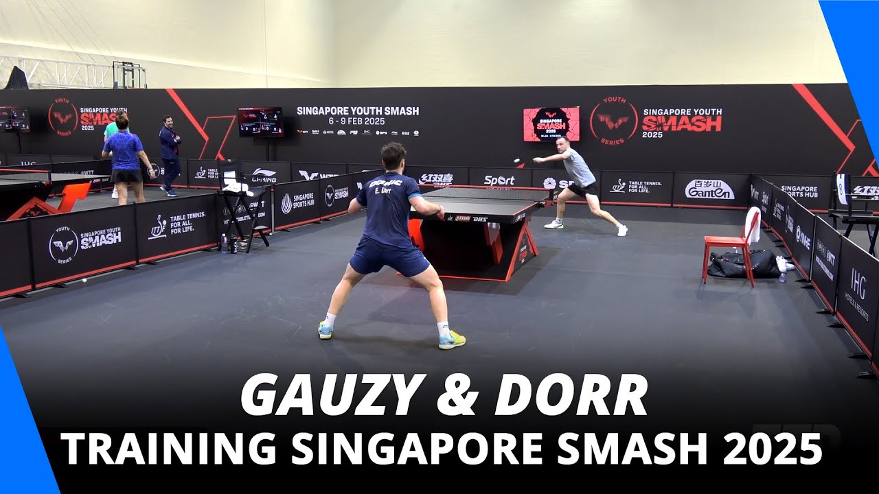 Simon Gauzy & Esteban Dorr Training | Singapore Smash 2025