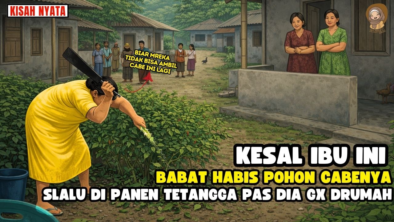 KRENA SELALU DIPANEN TETANGGA WANITA INI RELA TEBAS SEMUA POHON CABE DEPAN RUMAH ||  SINETRON AZAB