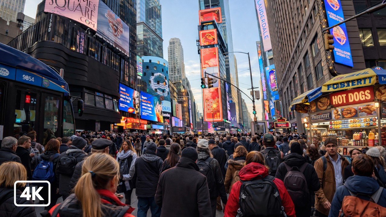 Morning Walk in NYC | 8th Avenue to Rockefeller Center via 44th Street