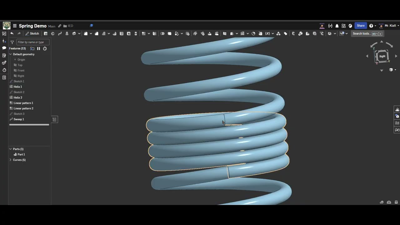 How to Make a Spring in Onshape