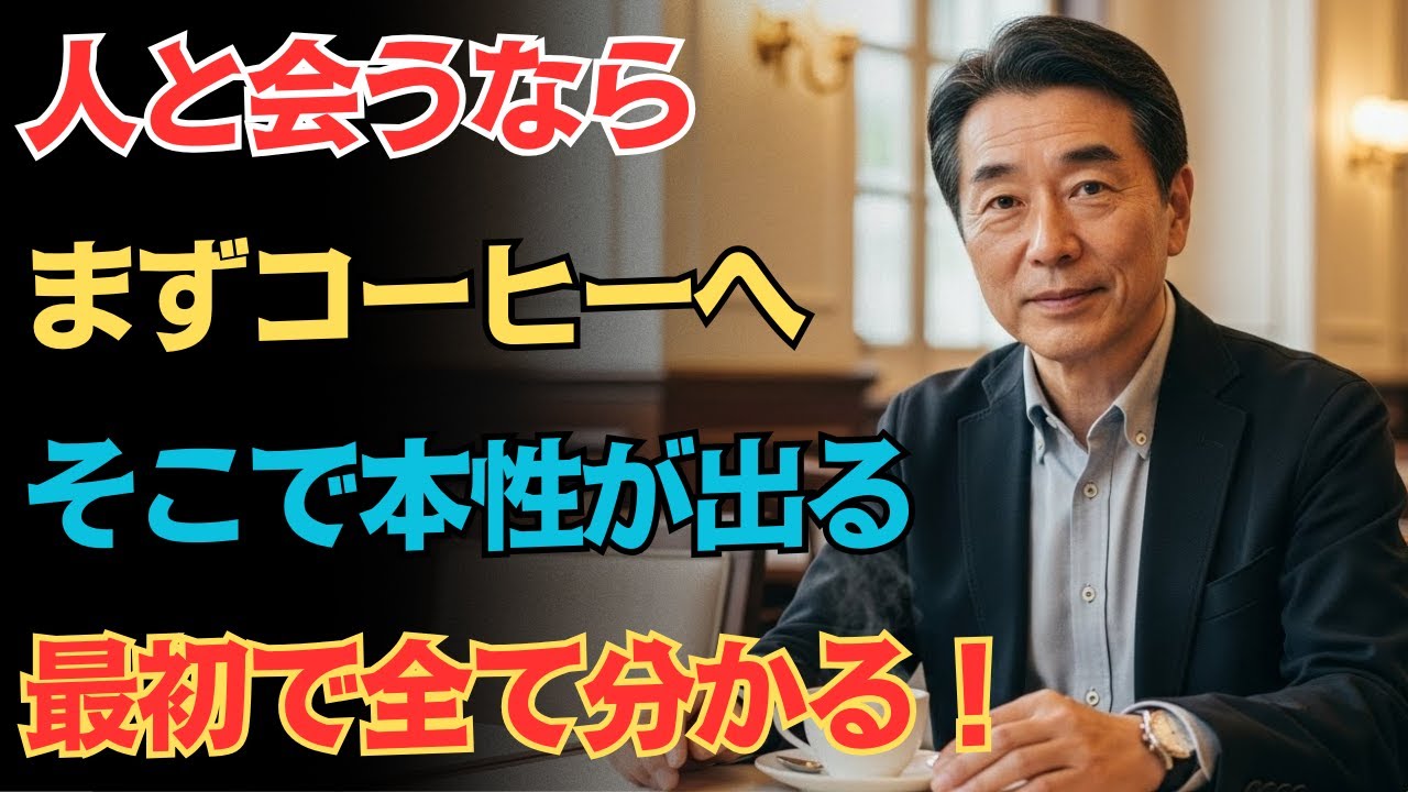 コーヒーの席で、相手の本性はすべて表れる！この「振る舞い」を見たら、迷わず距離を取りなさい｜一瞬で人間性を見抜く視点｜人生｜言葉｜心｜幸福