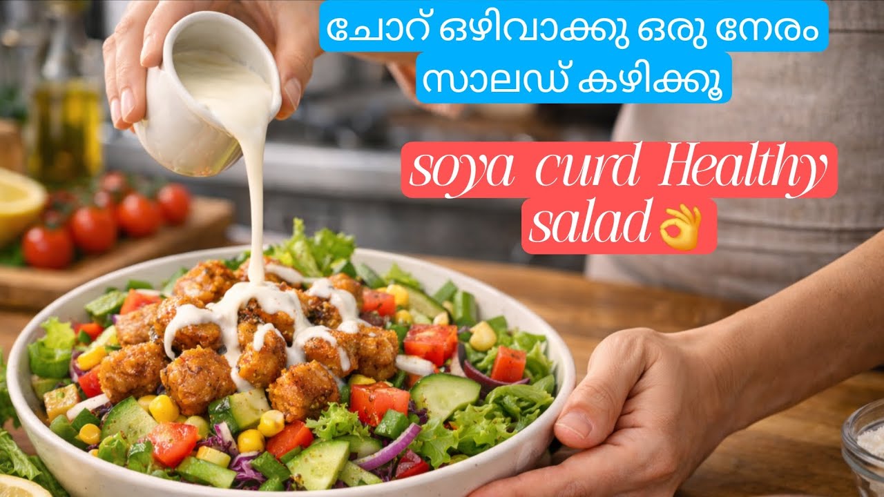 💯വെയിറ്റ് കുറയ്ക്കാൻ ആഗ്രഹിക്കുന്നവർ ചോറ് ഒഴിവാക്കി ഇ സാലഡ് കഴിച്ചു നോക്കൂ Healthy സോയ curd സാലഡ് 👌/