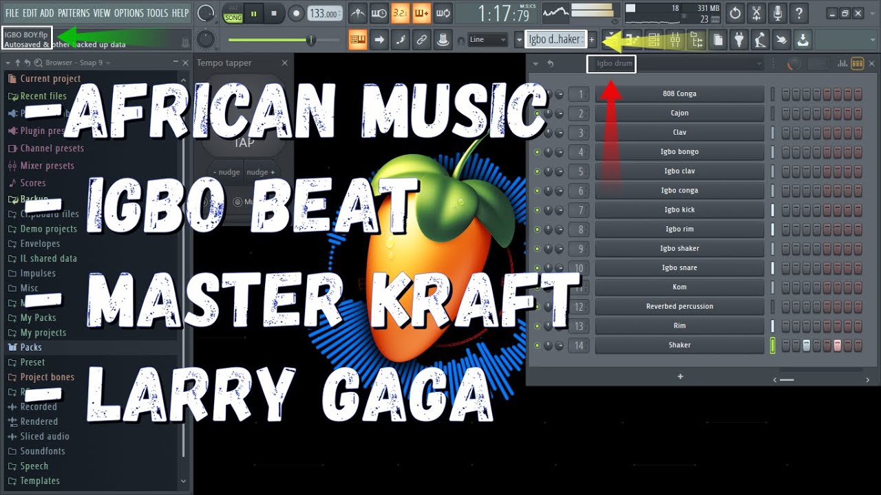 HOW TO MAKE AN AFRICAN - IGBO BEAT ON FL STUDIO  [NO COMMENTARY]