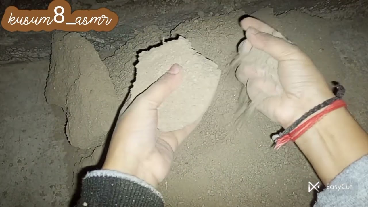 New 🆕 night shoot floor crumbling video satisfying watch of yellow 💛 concrete texture ✨