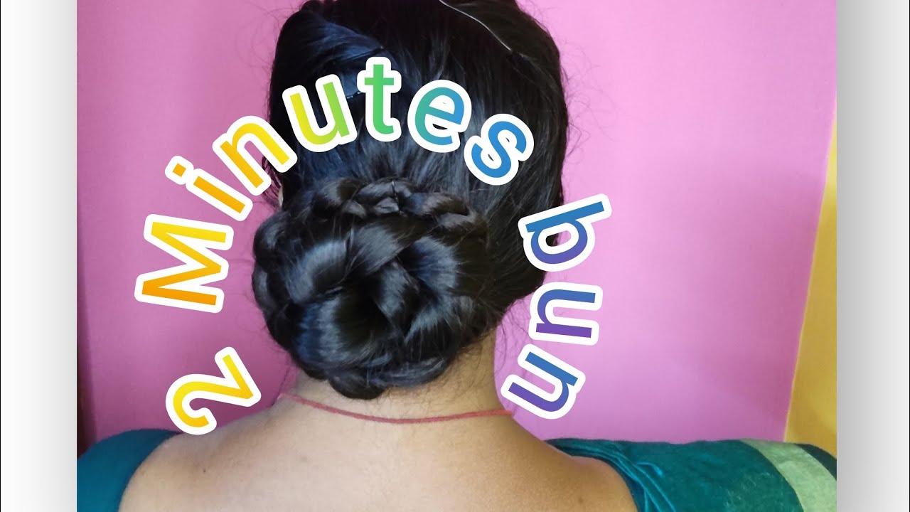 simple andeasy bun// Easy Braid bun. #diyhairstyle #beginnerfriendlymakeupforblackwomen #simplehairs