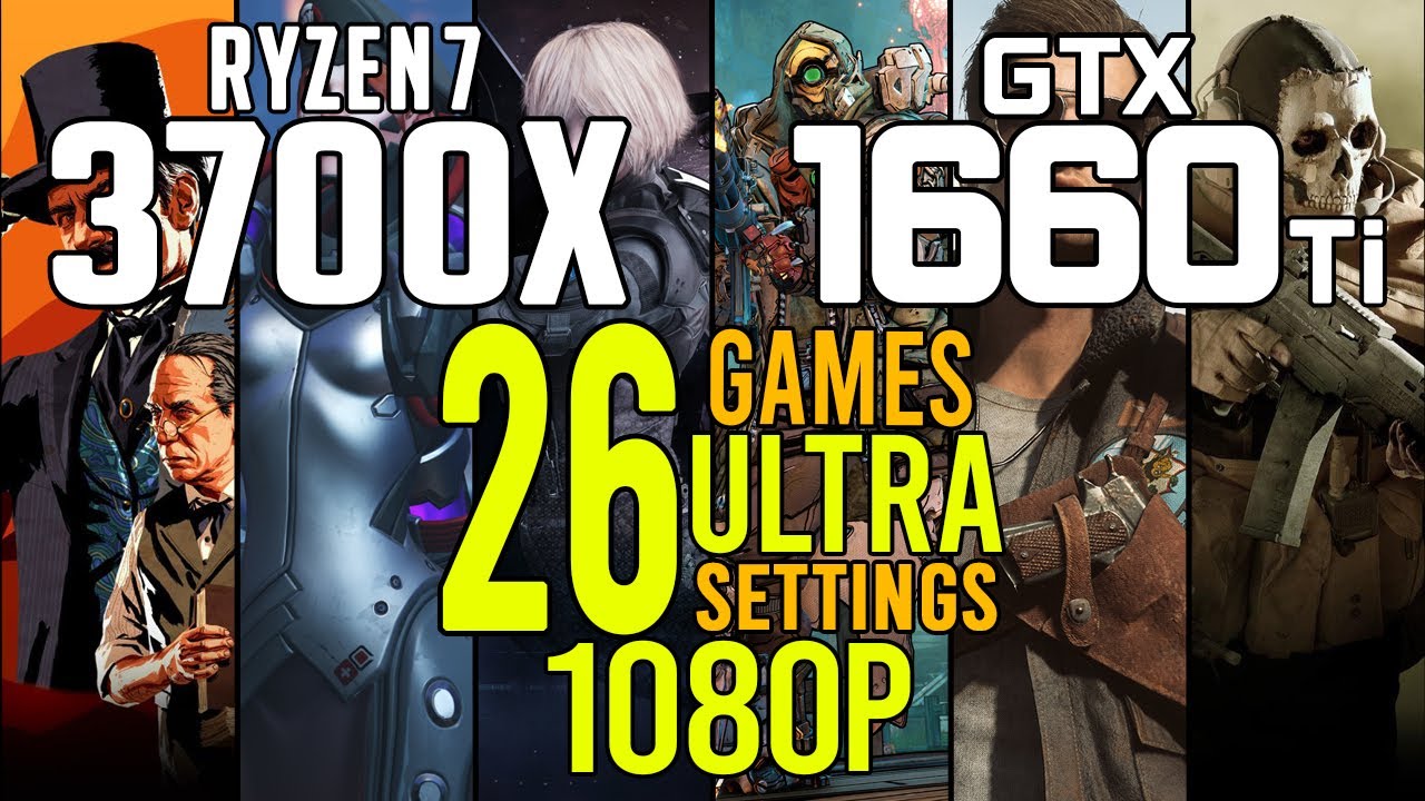 Ryzen 7 3700x + GTX 1660Ti in 26 games ultra settings 1080p benchmarks!