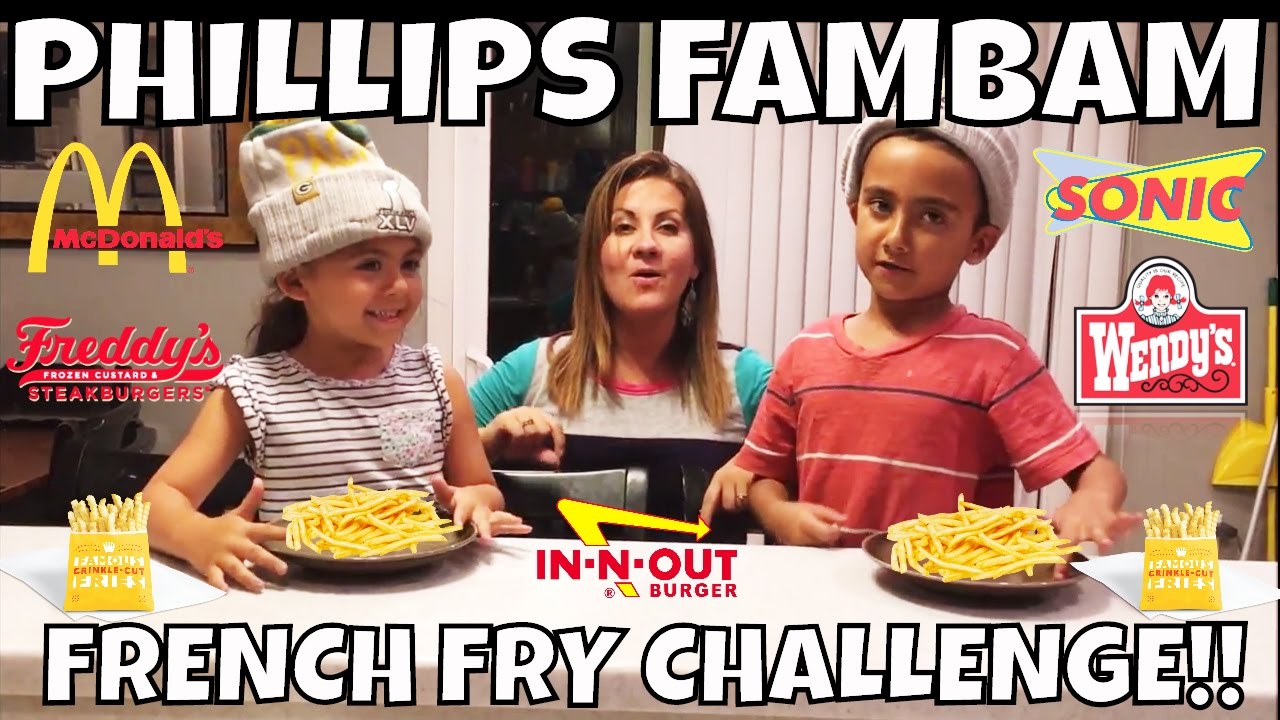 FRENCH FRY CHALLENGE !! BOYS vs GIRLS! DANCE-OFF: PHILLIPS FamBam