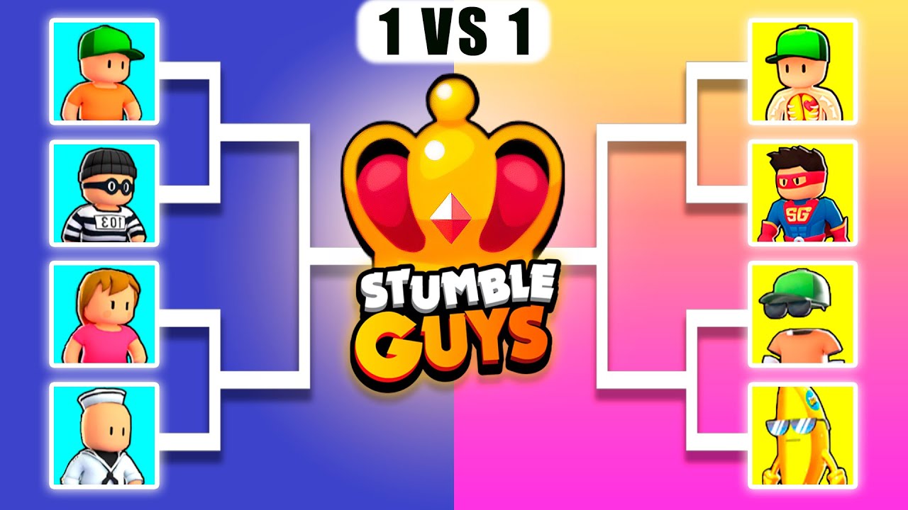 COMMON vs LEGENDARY Skins NEW 0.45 in Stumble Guys 🥇 Tournament Battle 🔥 1 VS 1 Battle