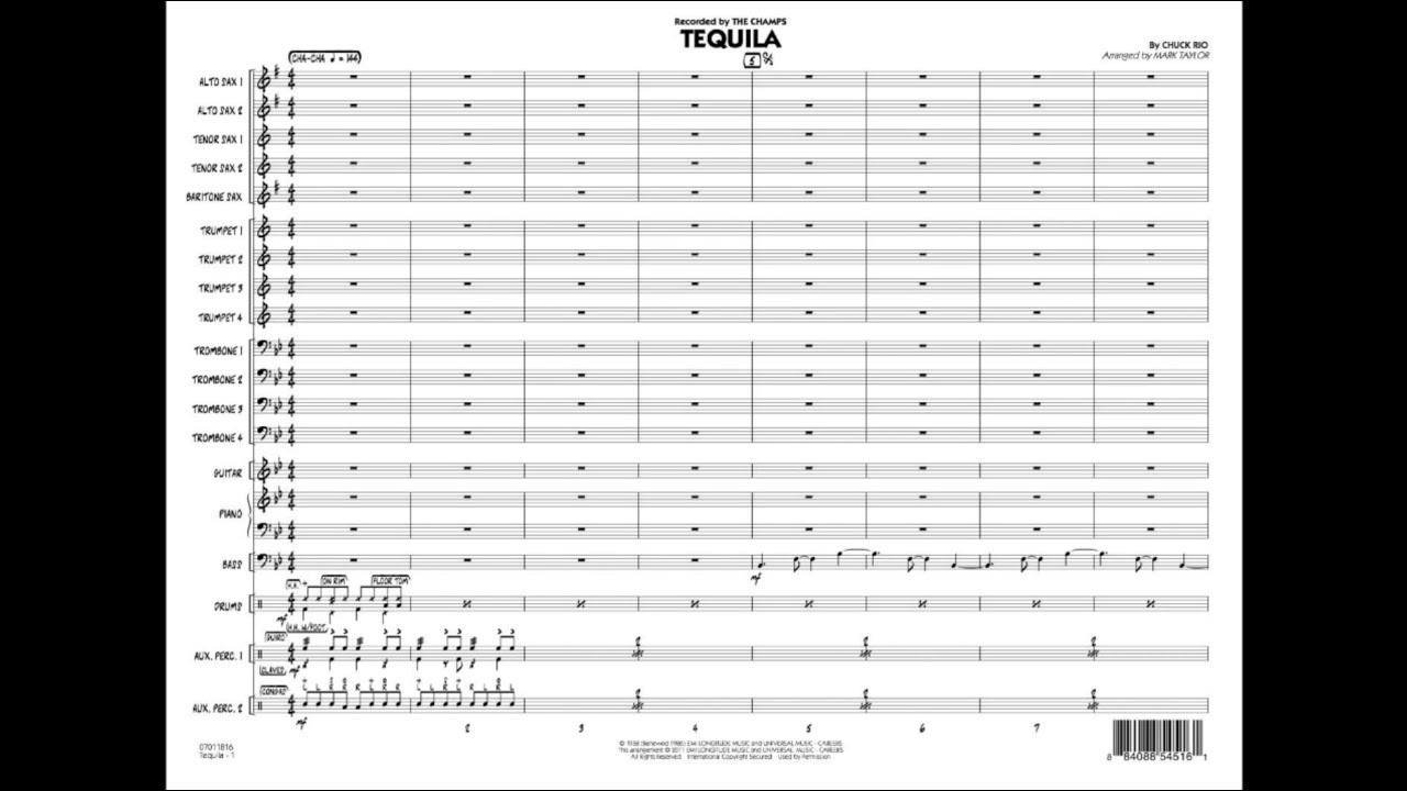 Tequila by Chuck Rio/arranged by Mark Taylor