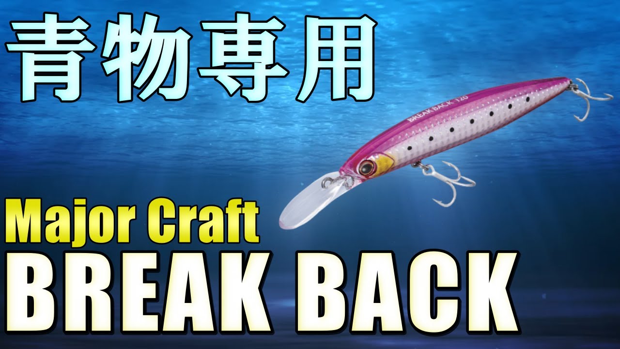 メジャークラフト  ブレイクバック スペック紹介 青物専用ミノー【シーバス ライトショアジギング ショアジギング 】