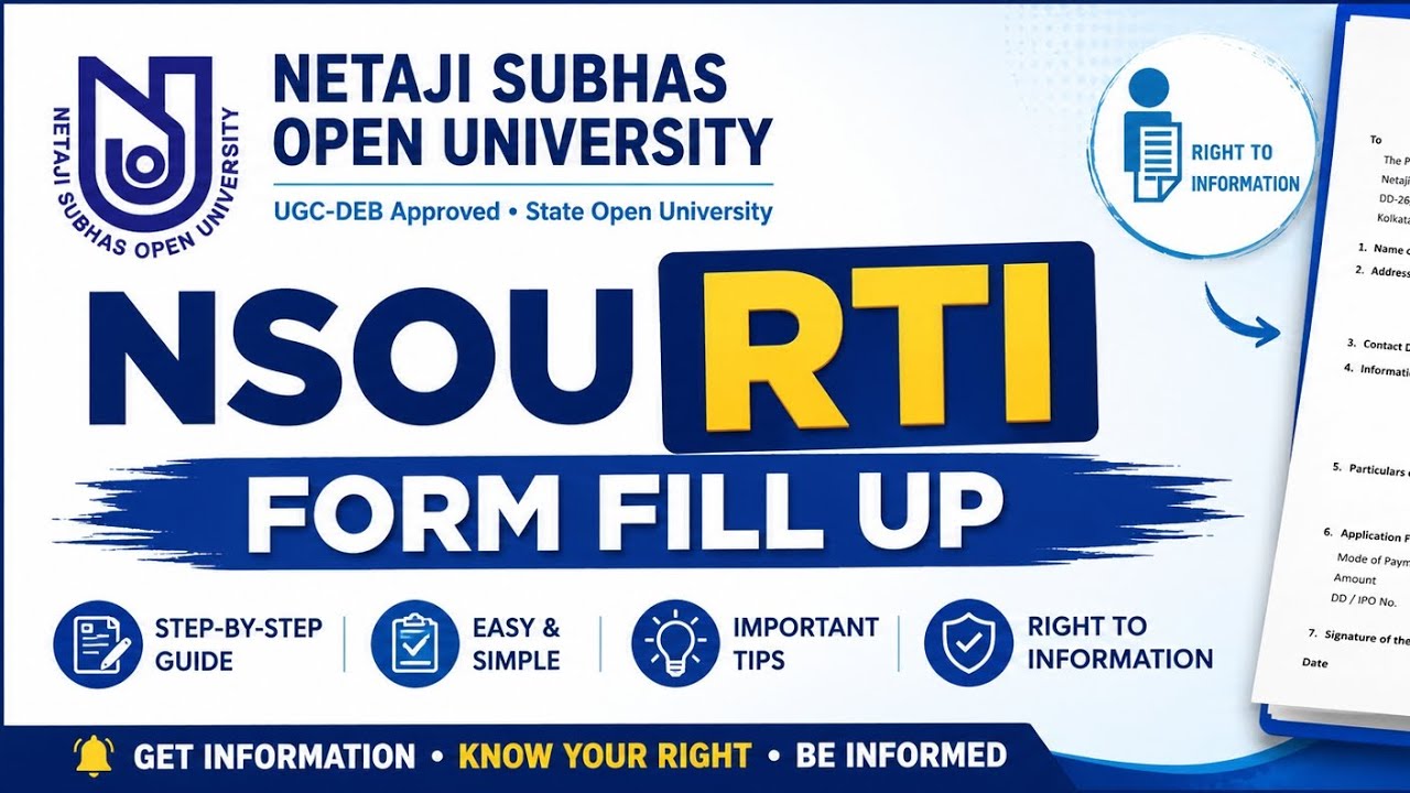How to fill out the RTI form #nsou #rti #right_to_information_act_form