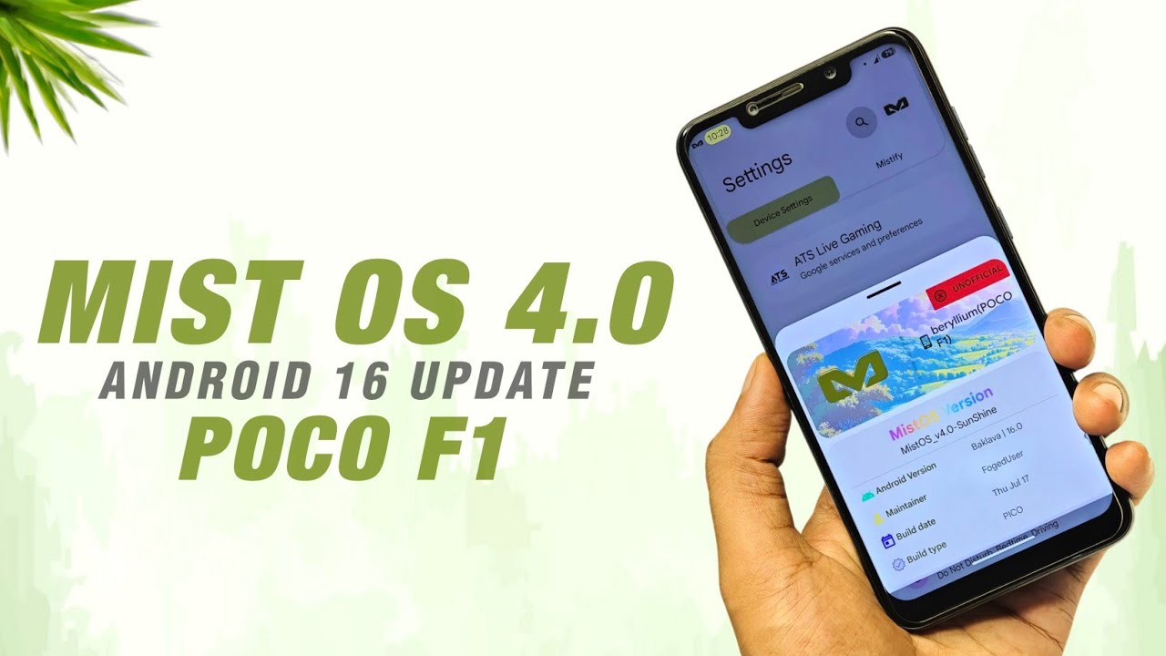 POCO F1 - Mist OS 4.0 Rom 🔥 Android 16 Update | Full Customization | Detailed Review