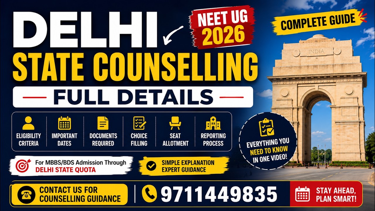 🎯 Delhi State Counselling 2026 | Complete Guide for NEET UG Aspirants