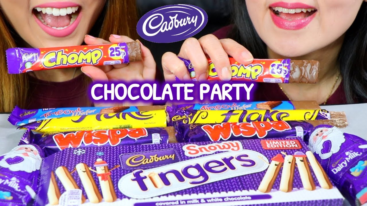 ASMR CADBURY CHOCOLATE PARTY 초콜릿 리얼사운드 먹방 チョコレートcoklat चॉकलेट | Kim&Liz ASMR