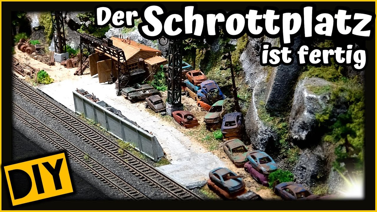 Diorama: Schrottplatz mit Landschaftsbau.🚂 [#202] Modellbahn N
