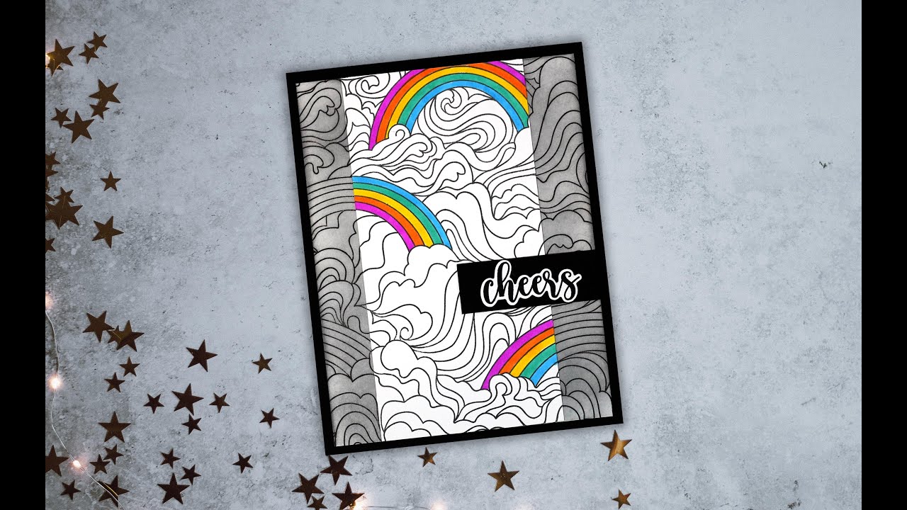 Spotlighting with Bold Prints Background Stamps