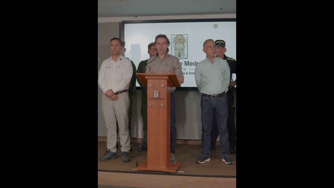 Declaraciones luego de terminar el Consejo de Seguridad en la Alcaldía de Medellín