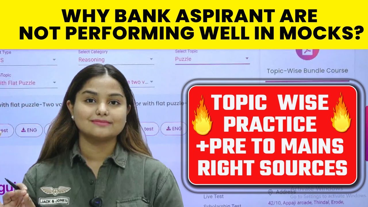 Why Topic Wise Practice is Important in Bank Exams ? MINAKSHI VARSHNEY