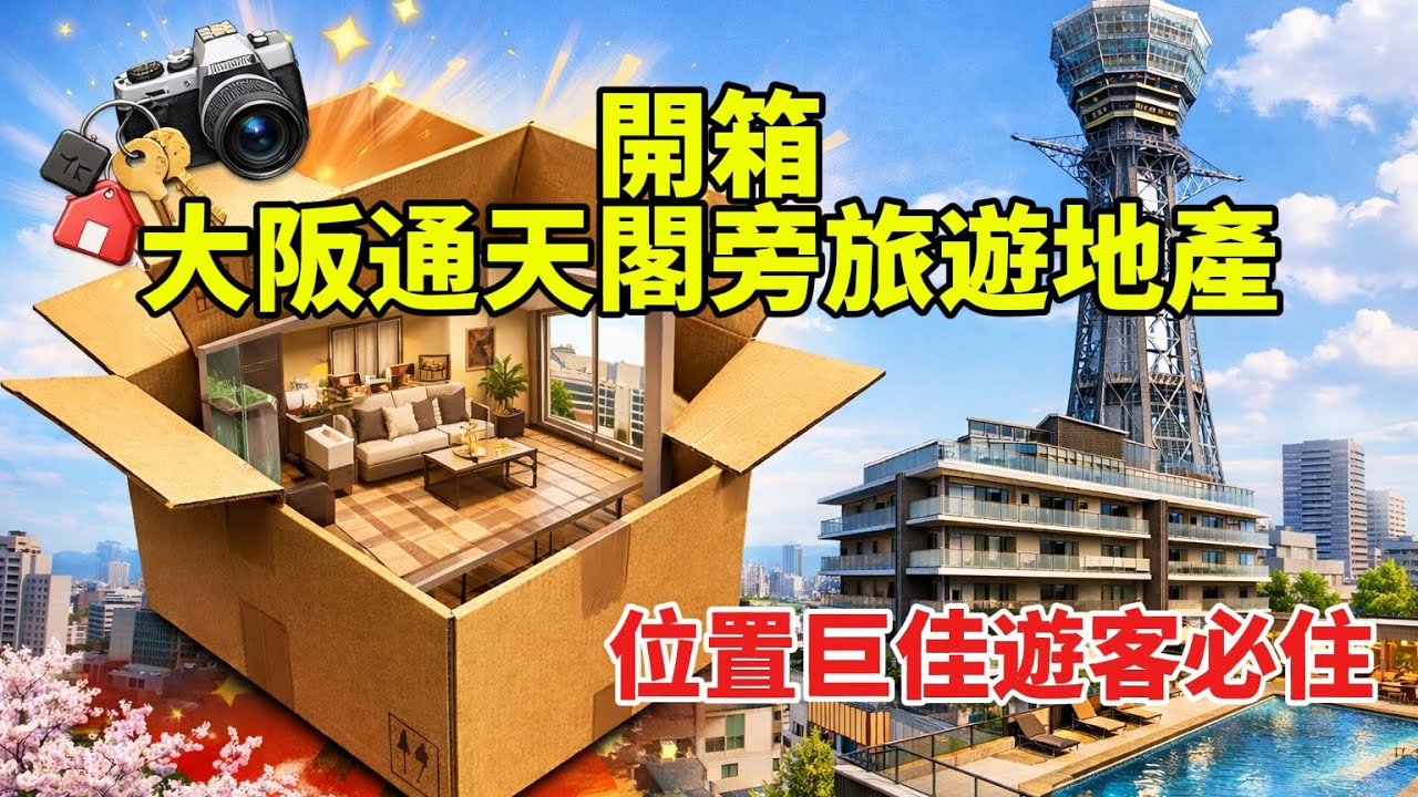 開箱大阪通天閣旁旅遊地產！位置巨佳！遊客住首選！旅遊地方投資必須選～