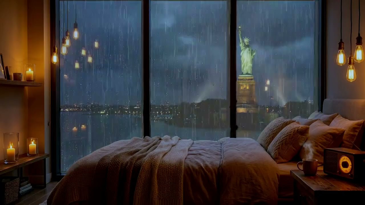 Rain Sounds for Sleep from an Open Window | Soothing Rain Ambience for Relaxing